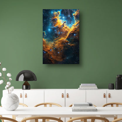 Kosmische Nevel Explosie in Levendige Kleuren canvas