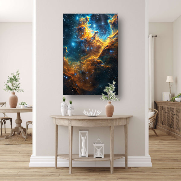 Kosmische Nevel Explosie in Levendige Kleuren canvas