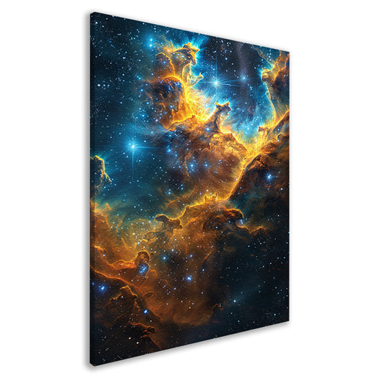 Kosmische Nevel Explosie in Levendige Kleuren canvas