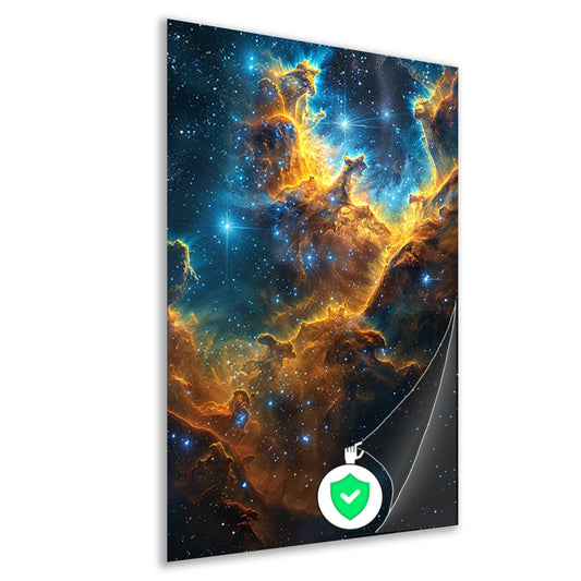 Kosmische Nevel Explosie in Levendige Kleuren poster