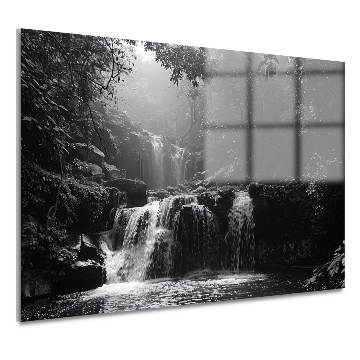 Klassieke Zwart-Wit Waterval acrylglas