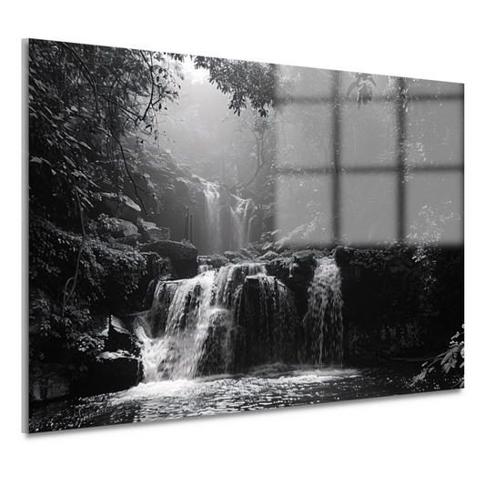 Klassieke Zwart-Wit Waterval acrylglas