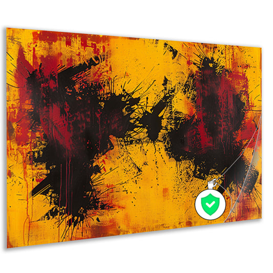 Abstract schilderij met dynamische kleurenexplosie poster