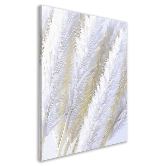 Digitale print van witte pluimen canvas