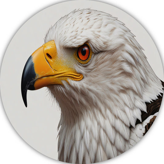De Majestueuze Blik van een Adelaar aluminium muurcirkel