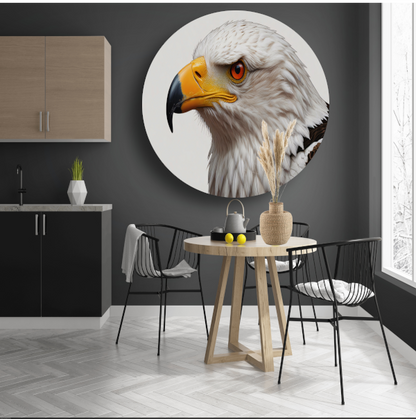 De Majestueuze Blik van een Adelaar aluminium muurcirkel
