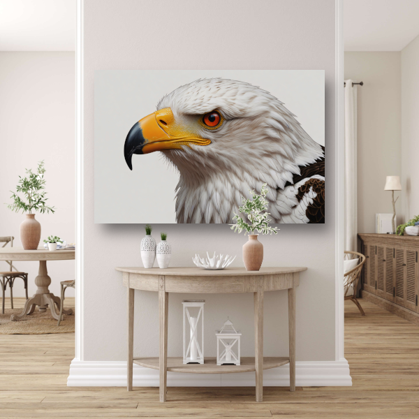 De Majestueuze Blik van een Adelaar canvas met baklijst