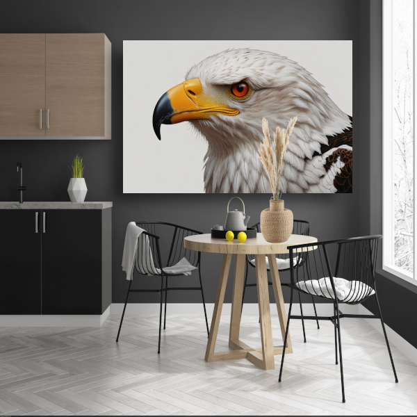De Majestueuze Blik van een Adelaar canvas met baklijst