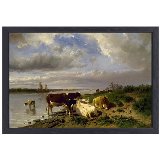 Landschap met vee - Anton Mauve canvas met baklijst