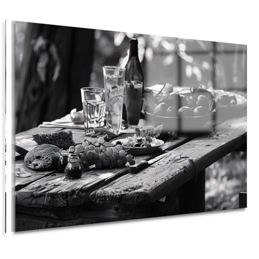 Minimalistische picknicktafel acrylglas