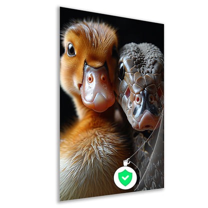 Eend en slang: Onverwachte vriendschap poster