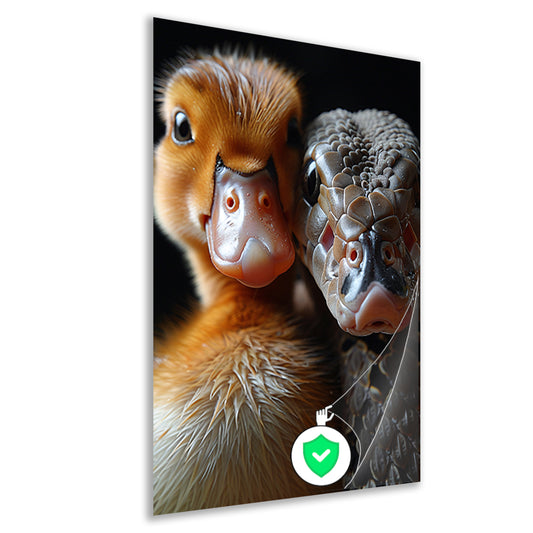 Eend en slang: Onverwachte vriendschap poster