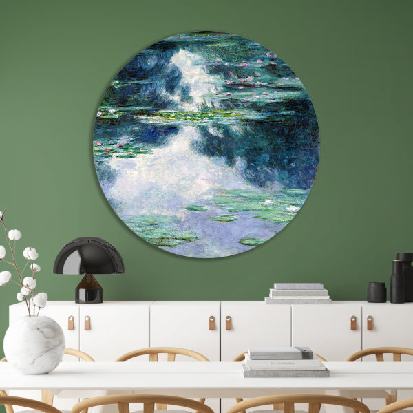 Waterlelies - Claude Monet aluminium muurcirkel