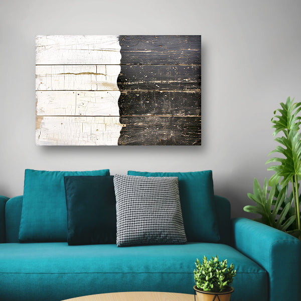 Gescheurd zwart-wit hout met textuur poster