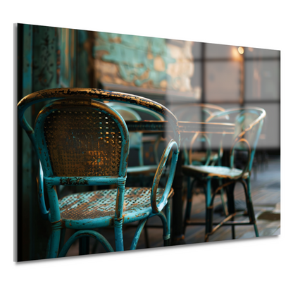 Minimalistisch terrasmeubilair acrylglas