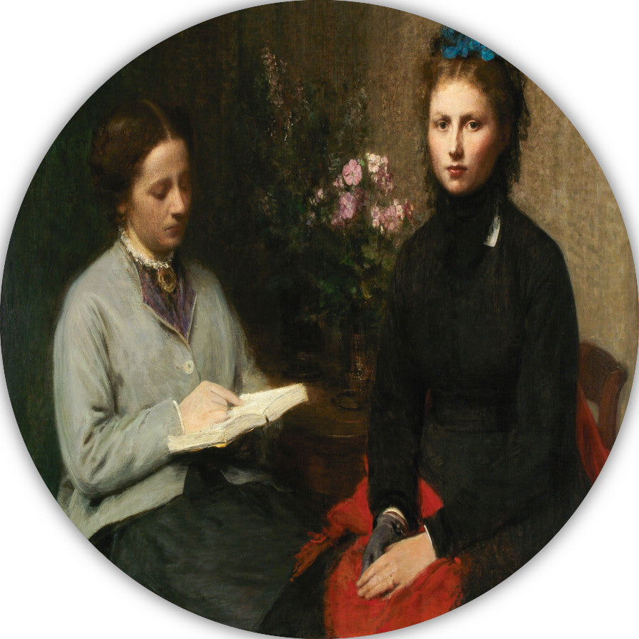 Het lezen - Henri Fantin-Latour aluminium muurcirkel