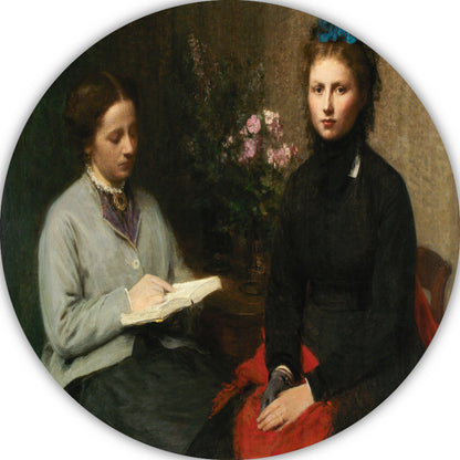 Het lezen - Henri Fantin-Latour aluminium muurcirkel