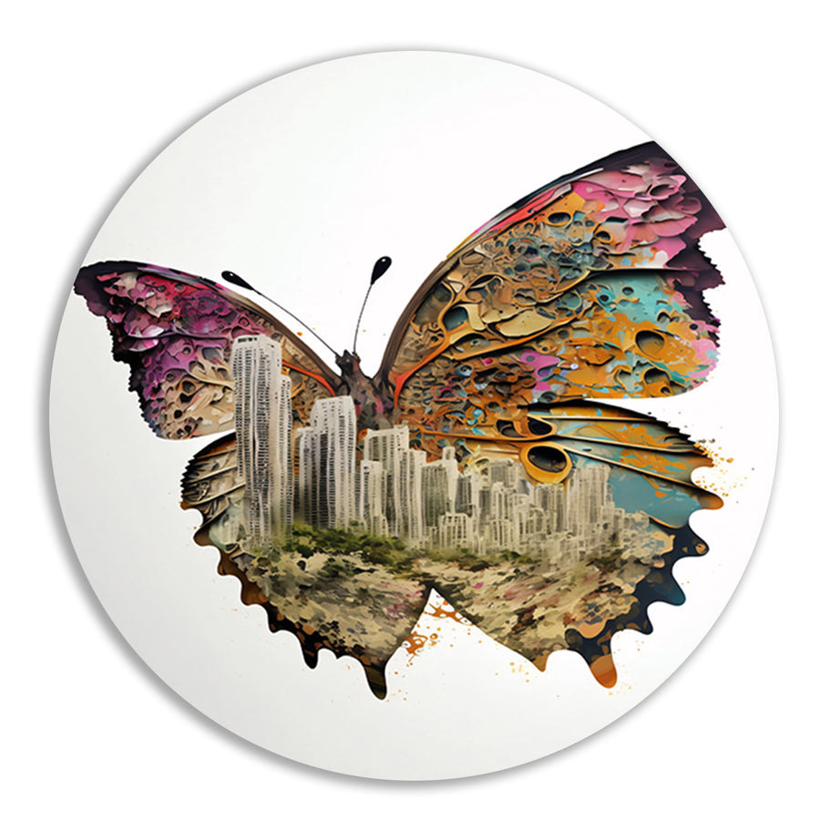 Minimalistisch stadslandschap forex muurcirkel