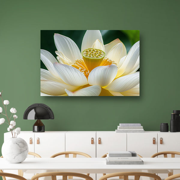 Gedetailleerde close-up van een lotusbloem   acrylglas