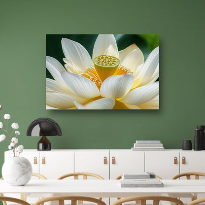 Gedetailleerde close-up van een lotusbloem   acrylglas