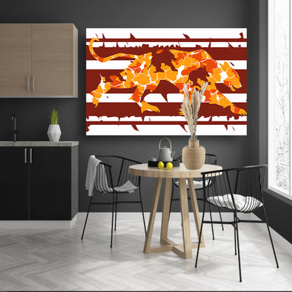 Kleurrijk abstract dierensilhouet ontwerp poster