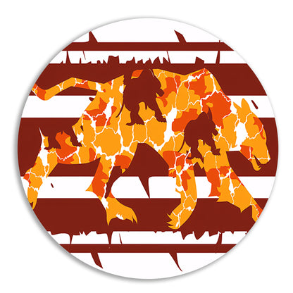 Kleurrijk abstract dierensilhouet ontwerp forex muurcirkel