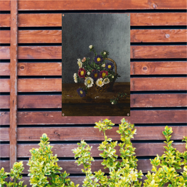 Mand met asters - Léon Bonvin tuinposter