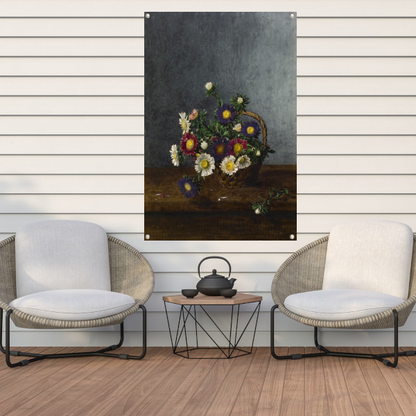 Mand met asters - Léon Bonvin tuinposter