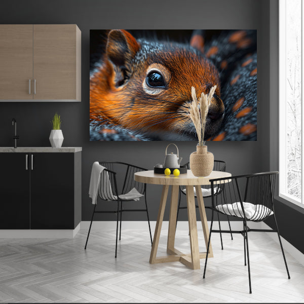Gedetailleerde close-up van een eekhoorn acrylglas