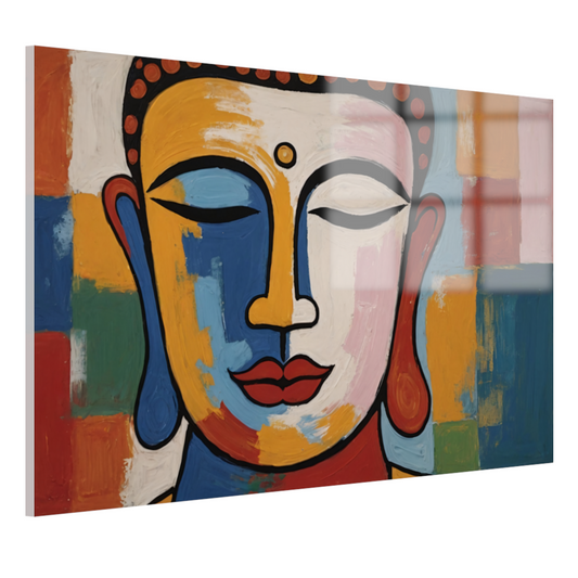Kleurrijke Boeddha van Sereniteit en Wijsheid acrylglas