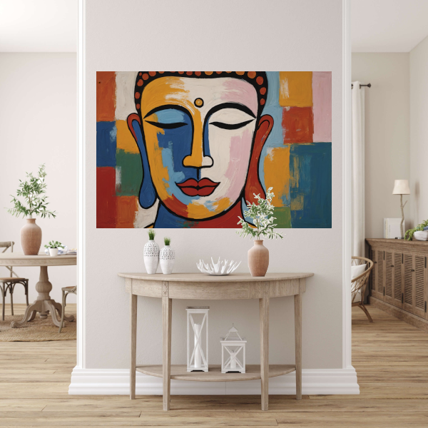 Kleurrijke Boeddha van Sereniteit en Wijsheid poster