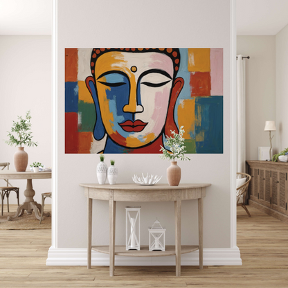 Kleurrijke Boeddha van Sereniteit en Wijsheid poster