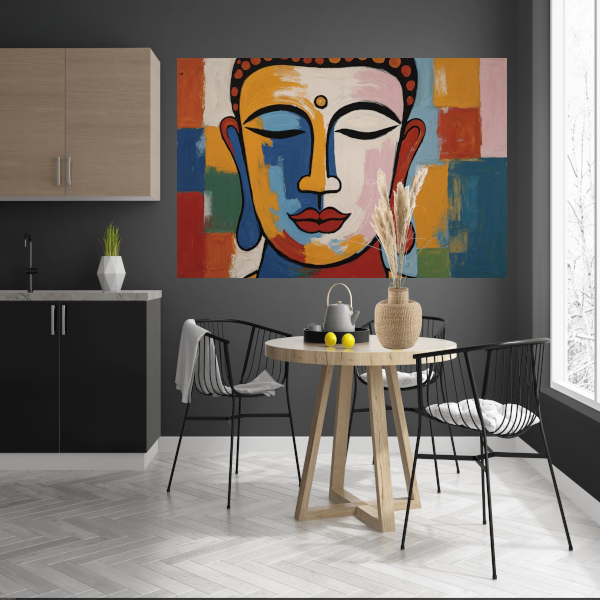 Kleurrijke Boeddha van Sereniteit en Wijsheid poster