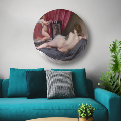 Venus bij haar spiegel - Diego Velázquez forex muurcirkel