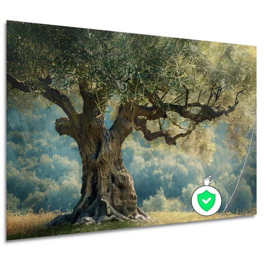 Nachtelijke boom met sterrenhemel poster