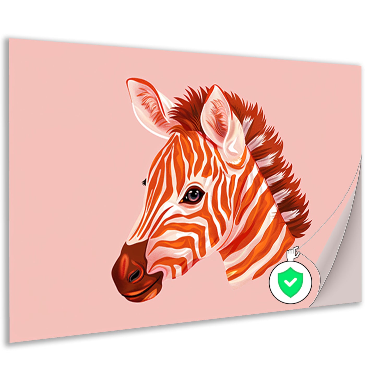 Moderne kleurrijke zebra illustratie schilderij poster