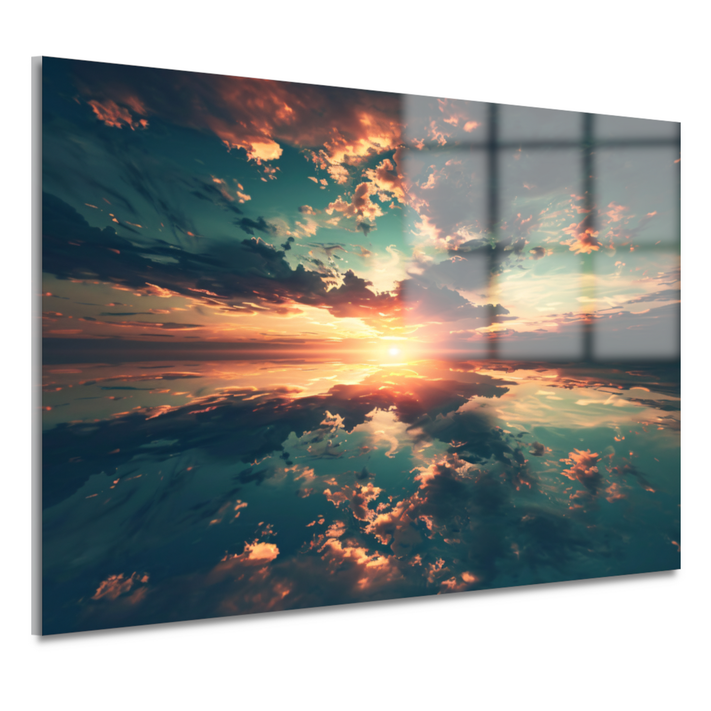 Zonsondergang Boven Kalme Oceaan acrylglas