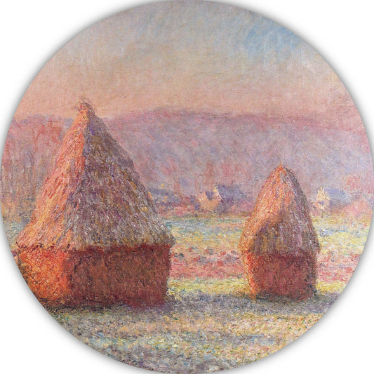 Witte Vorst, zonsopkomst - Claude Monet aluminium muurcirkel