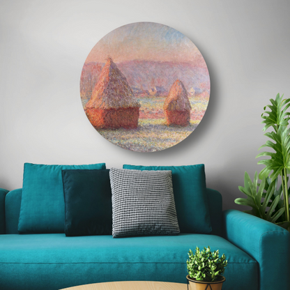 Witte Vorst, zonsopkomst - Claude Monet aluminium muurcirkel