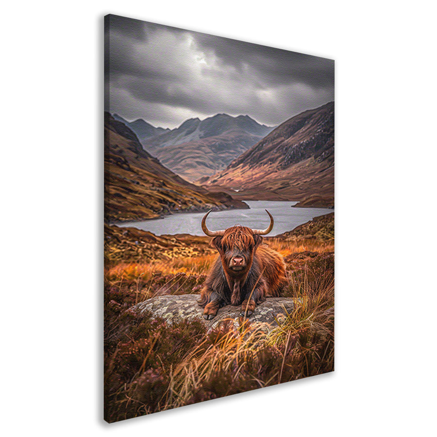 Schotse Hooglander in Berglandschap canvas