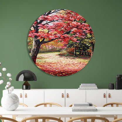 Abstract schilderij van herfstlandschap forex muurcirkel