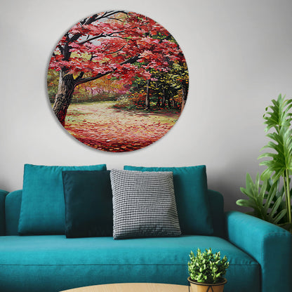 Abstract schilderij van herfstlandschap forex muurcirkel