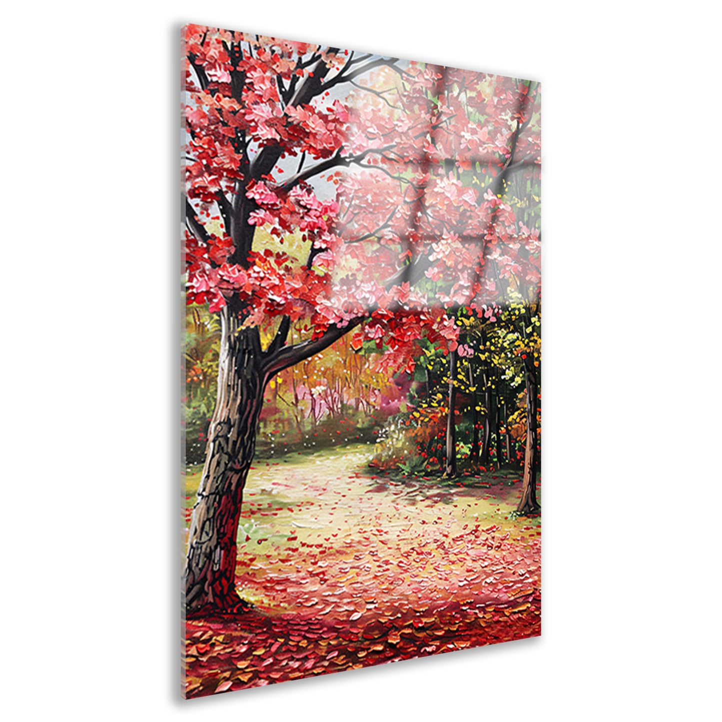 Abstract schilderij van herfstlandschap acrylglas