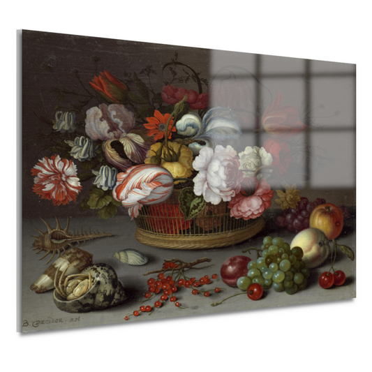 Mand met bloemen - Balthasar van der Ast acrylglas