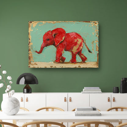 Kleurrijke abstracte schilderij van olifant acrylglas