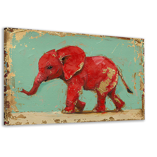 Kleurrijke abstracte schilderij van olifant canvas
