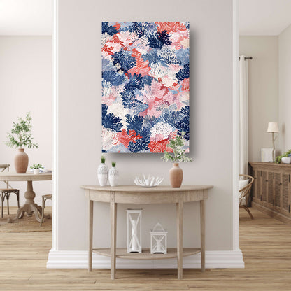 Abstracte kleurrijke patronen van koraal canvas