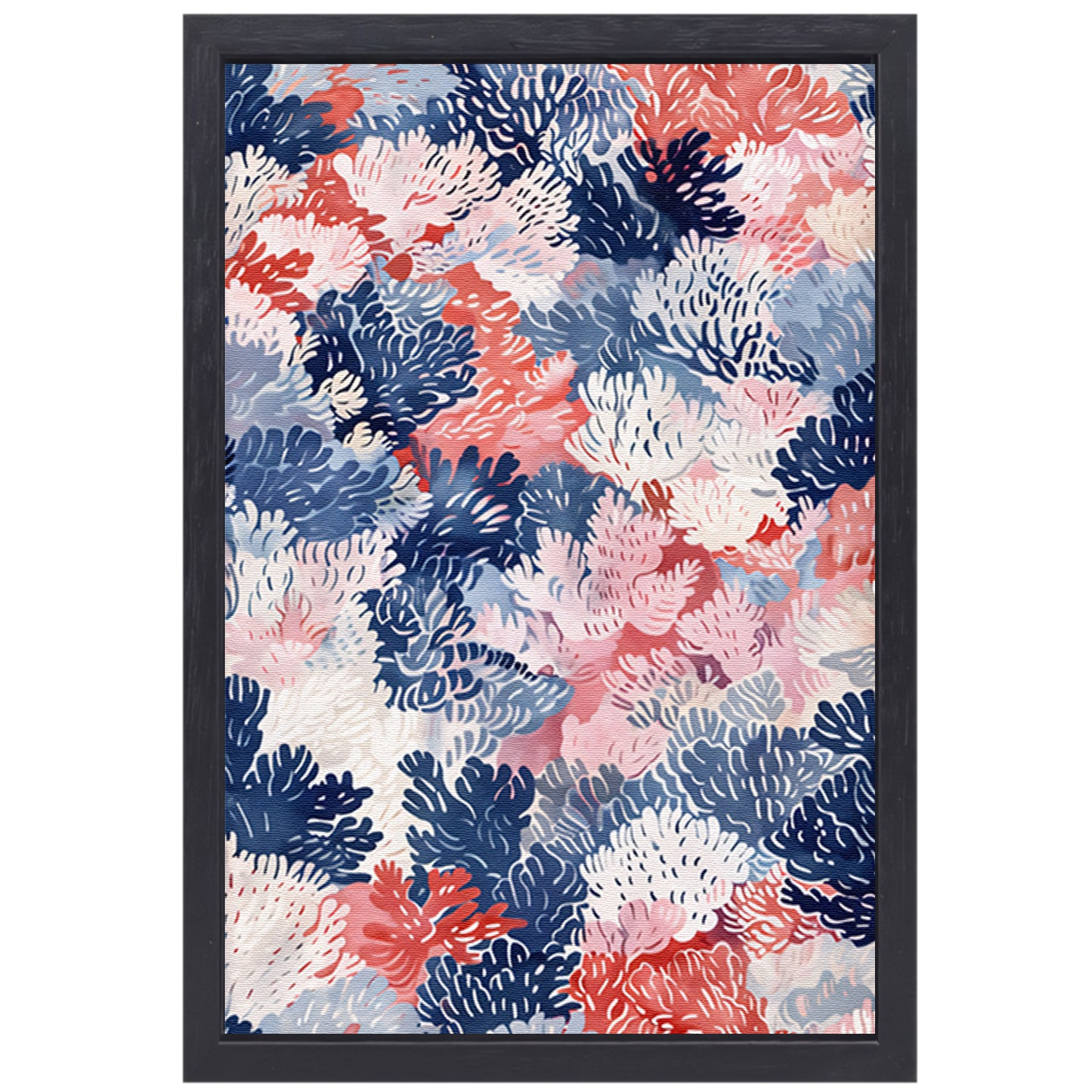 Abstracte kleurrijke patronen van koraal canvas met baklijst