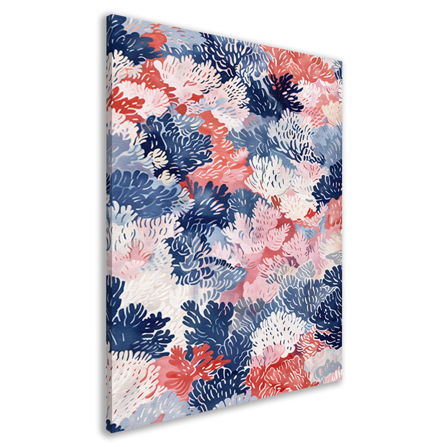 Abstracte kleurrijke patronen van koraal canvas