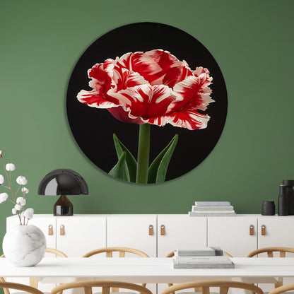 Prachtige realistische schilderij van een tulp forex muurcirkel